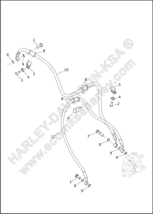 BRAKE LINES, FRONT NON-ABS - XG750A